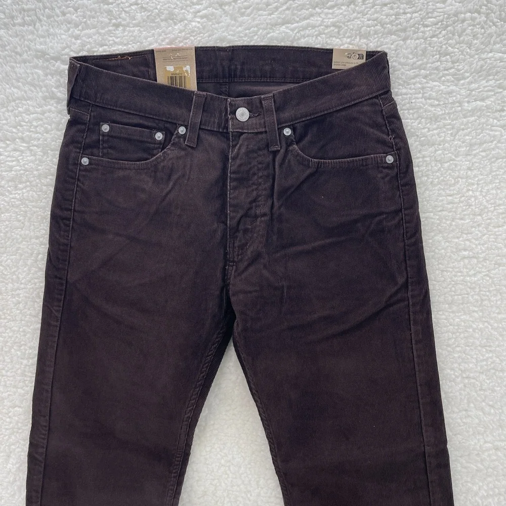 Levis Pants Mens 30x30 Brown 505 Corduroy Pinwale Regular Fit Straight Preppy